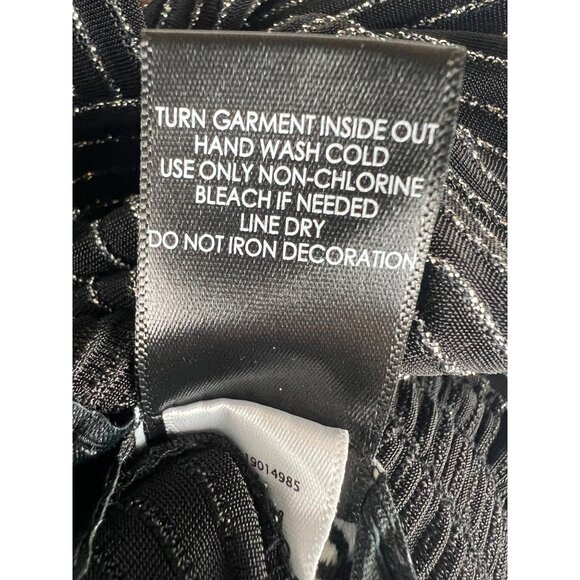 Torrid Womens Black & Silver Metallic Striped Wide-Leg Pants Size 3X - Picture 8 of 13